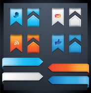 Social colourful ribbons