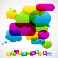 Speech bubbles composition