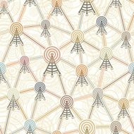 seamless retro network tower wallpaper