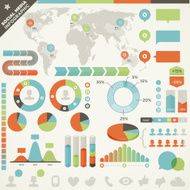 Social Media Infographic Elements &amp; Icons N2