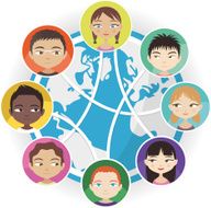 Global communication Social Media People Worldwide Connected