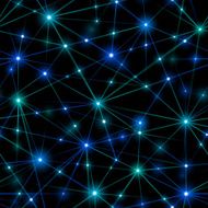 Seamless glowing network background