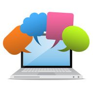 Laptop chatting