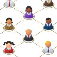 Iso People Icon Networking