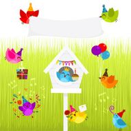 Happy bird-day Bird tweet bluebird feed social media follow