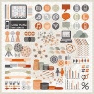 social media infographic icons N2