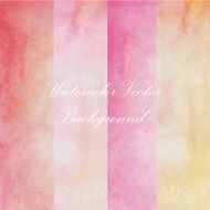 pink yellow light paint watercolor vintage and isolate on white