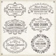 Hand Drawn Frames and Floral Wreath N2