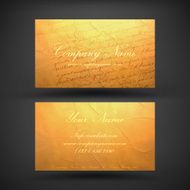 Business Card Template with an Antique Letter background N2