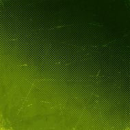 Old green scratched card with halftone gradient