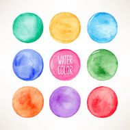 colorful watercolor round spots