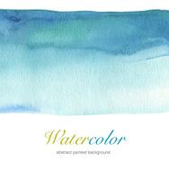 Abstract blue watercolor hand painted background