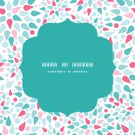 Vector abstract colorful drops circle frame seamless pattern background