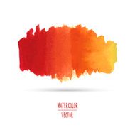 Watercolor spot with a gradient from red to yellow