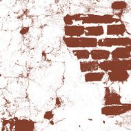 Brickwork brick wall of an old house brown grunge texture