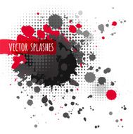 Inky halftone splashes