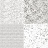 four seamless black and white fabric patterns N2