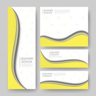 abstract wavy banner template design N2