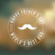 Happy Fathers Day mustache and tie design