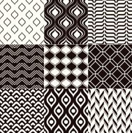 seamless black and white geometric pattern N6
