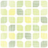 Abstract textile green rounded squares seamless pattern background