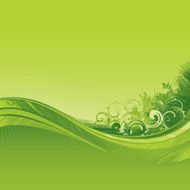 Green spring flow background