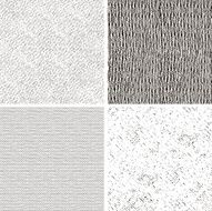 four seamless black and white fabric patterns N3