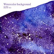 Blue space background Watercolor Vector illustration N3