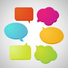 Speech bubbles illustration N2 free image download