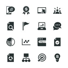 Marketing Silhouette Icons N2
