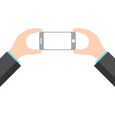 Hands holding a smart phone - VECTOR N6