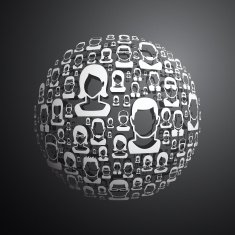 Connecting people concept