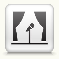 Square Button with Open Microphone