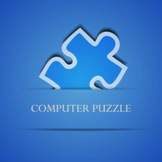 Vector creative computer puzzle background
