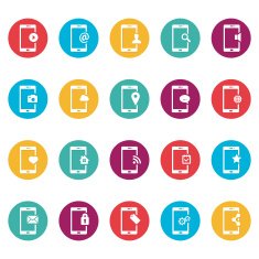 Colourful mobile icons N2