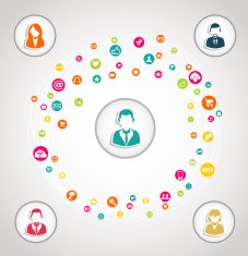 social media network concept N4