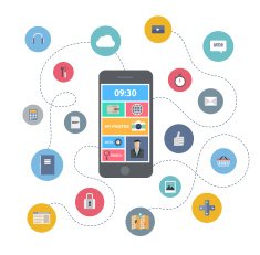 Mobile communication illustration concept N2