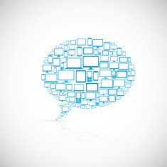 Speech bubble of modern computer icons