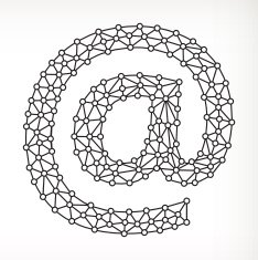 on triangular node royaltfree vecotr graphic