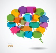 Colored Speech Bubbles Group N3