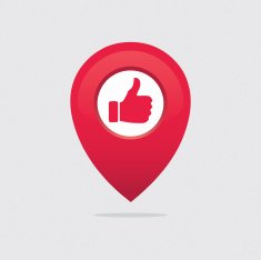 thumbs up location marker
