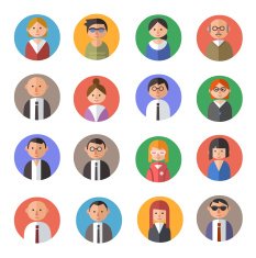 Flat design avatars N2