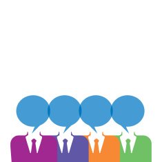 team work idea speech bubbles
