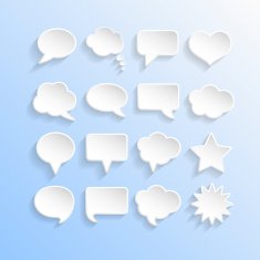 Vector white speech bubbles N2