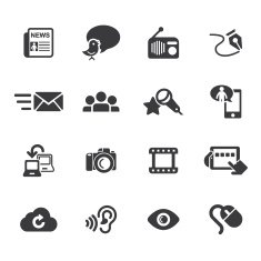 Communication Silhouette icons 1 N2