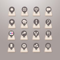 Social media icons vector - Grace Series
