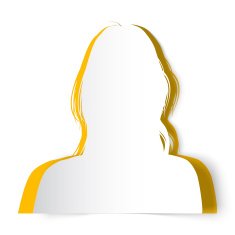 Paper silhouette woman's avatar N2