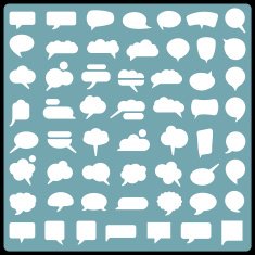 Big collection of speech bubbles