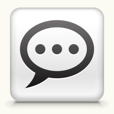 Square Button with Chat Bubble