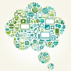 EHealth Thinking Speech Bubble Concept